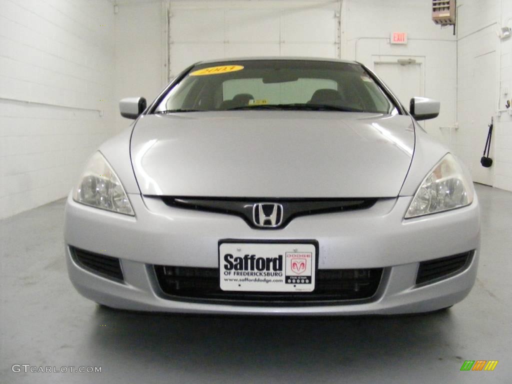 2003 Accord LX Coupe - Satin Silver Metallic / Black photo #2