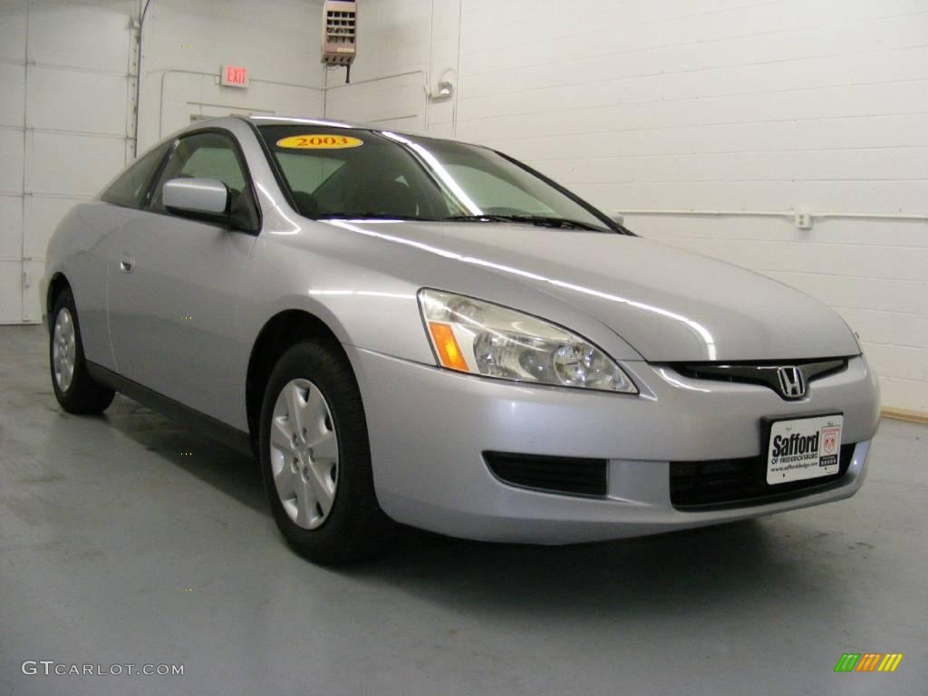 2003 Accord LX Coupe - Satin Silver Metallic / Black photo #3
