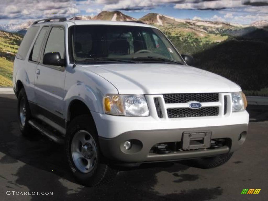 2001 Explorer Sport 4x4 - Oxford White / Medium Prairie Tan photo #1