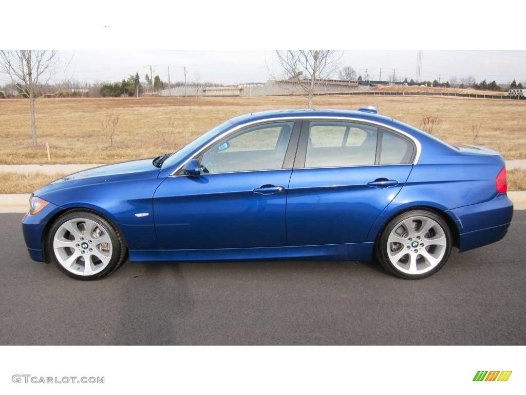 2007 3 Series 335i Sedan - Montego Blue Metallic / Black photo #2