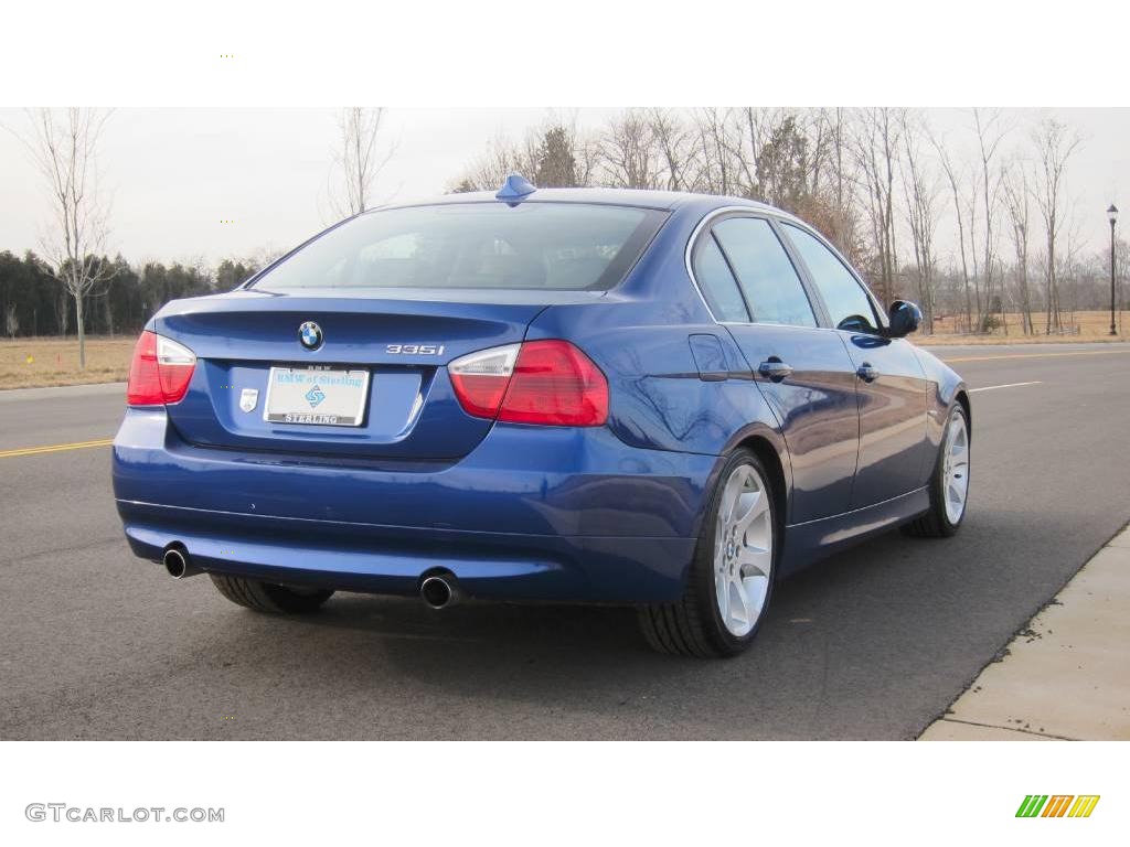 2007 3 Series 335i Sedan - Montego Blue Metallic / Black photo #7