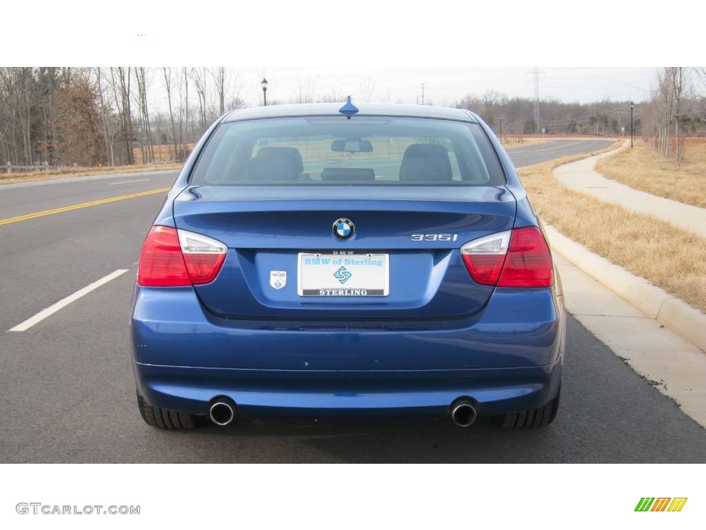 2007 3 Series 335i Sedan - Montego Blue Metallic / Black photo #8