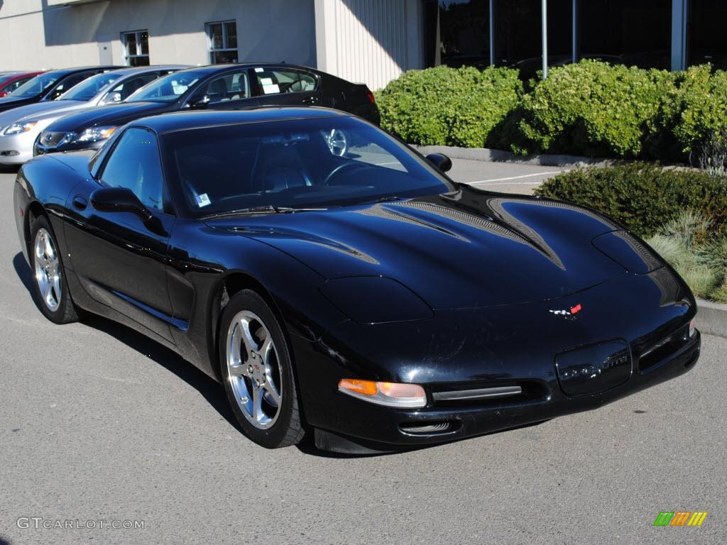 2002 Corvette Coupe - Black / Black photo #1