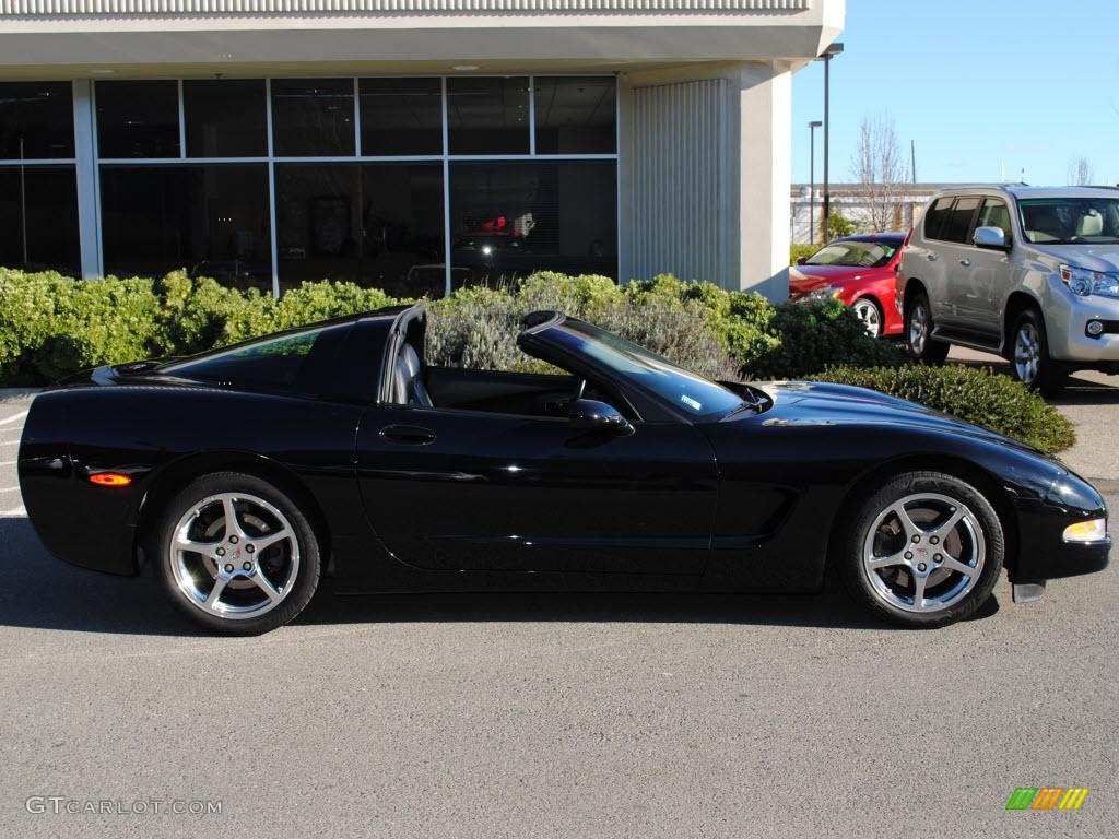 2002 Corvette Coupe - Black / Black photo #14