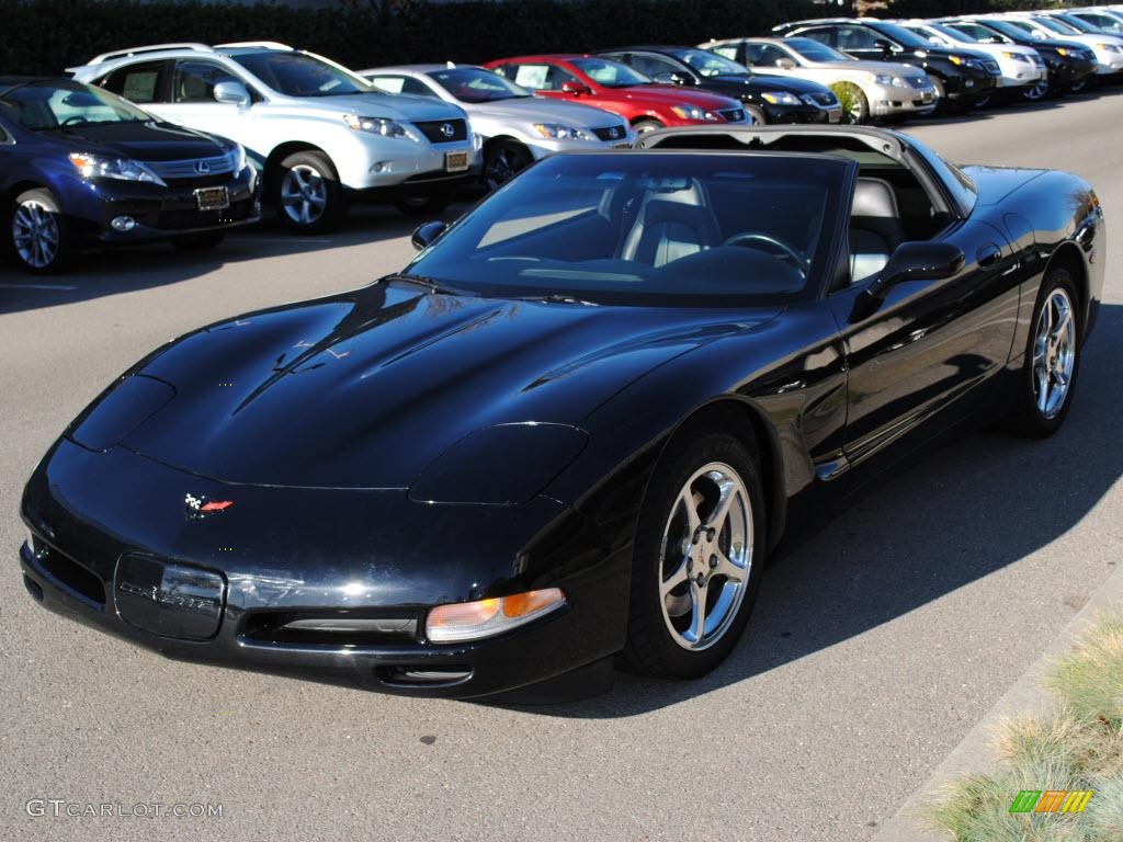 2002 Corvette Coupe - Black / Black photo #16