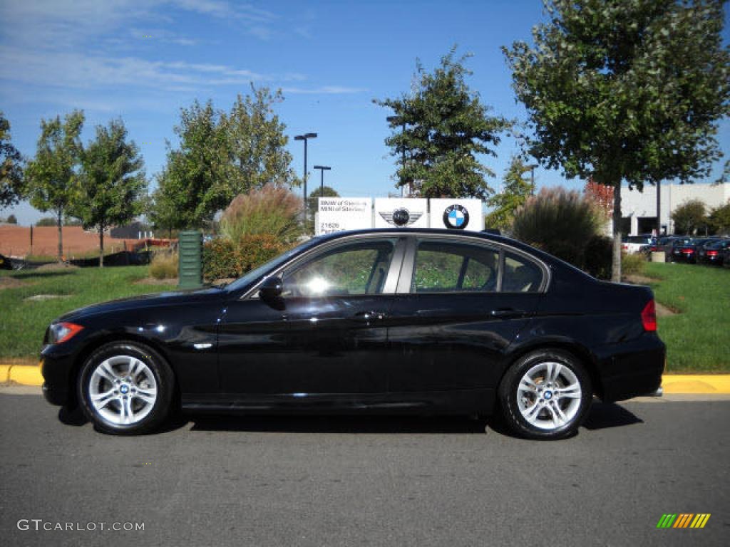 2008 3 Series 328i Sedan - Jet Black / Black photo #2