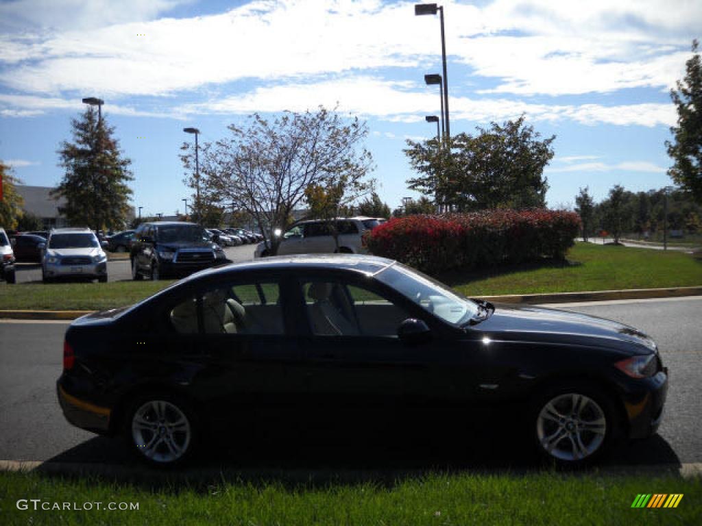 2008 3 Series 328i Sedan - Jet Black / Black photo #6