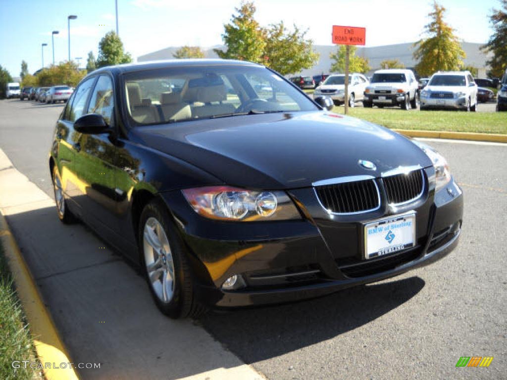 2008 3 Series 328i Sedan - Jet Black / Black photo #7