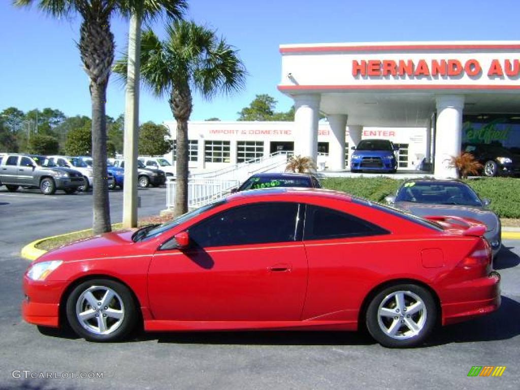 2003 Accord EX V6 Coupe - San Marino Red / Ivory photo #2