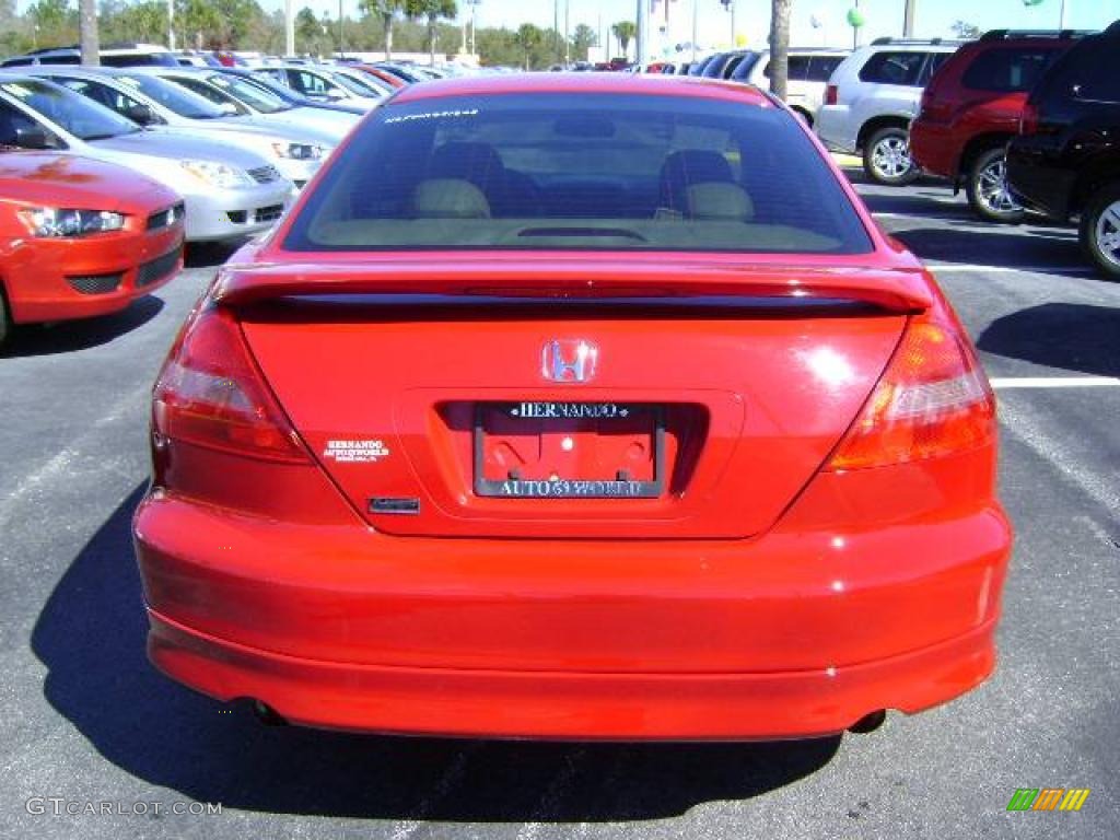 2003 Accord EX V6 Coupe - San Marino Red / Ivory photo #4
