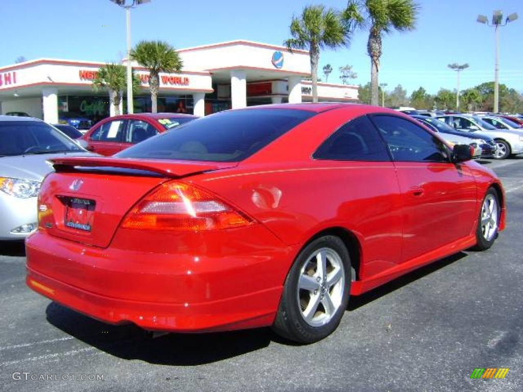 2003 Accord EX V6 Coupe - San Marino Red / Ivory photo #5