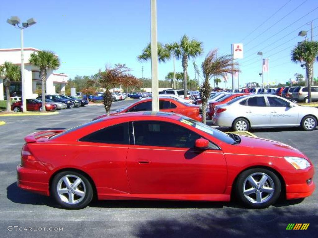 2003 Accord EX V6 Coupe - San Marino Red / Ivory photo #6
