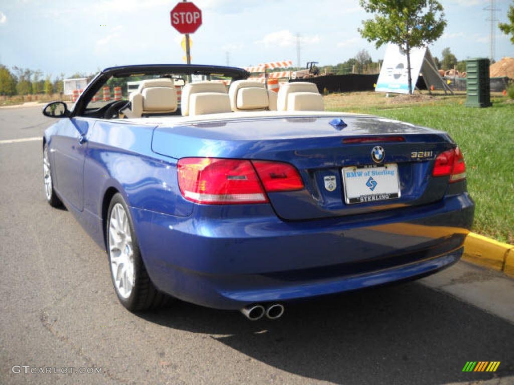 2009 3 Series 328i Convertible - Montego Blue Metallic / Cream Beige Dakota Leather photo #3