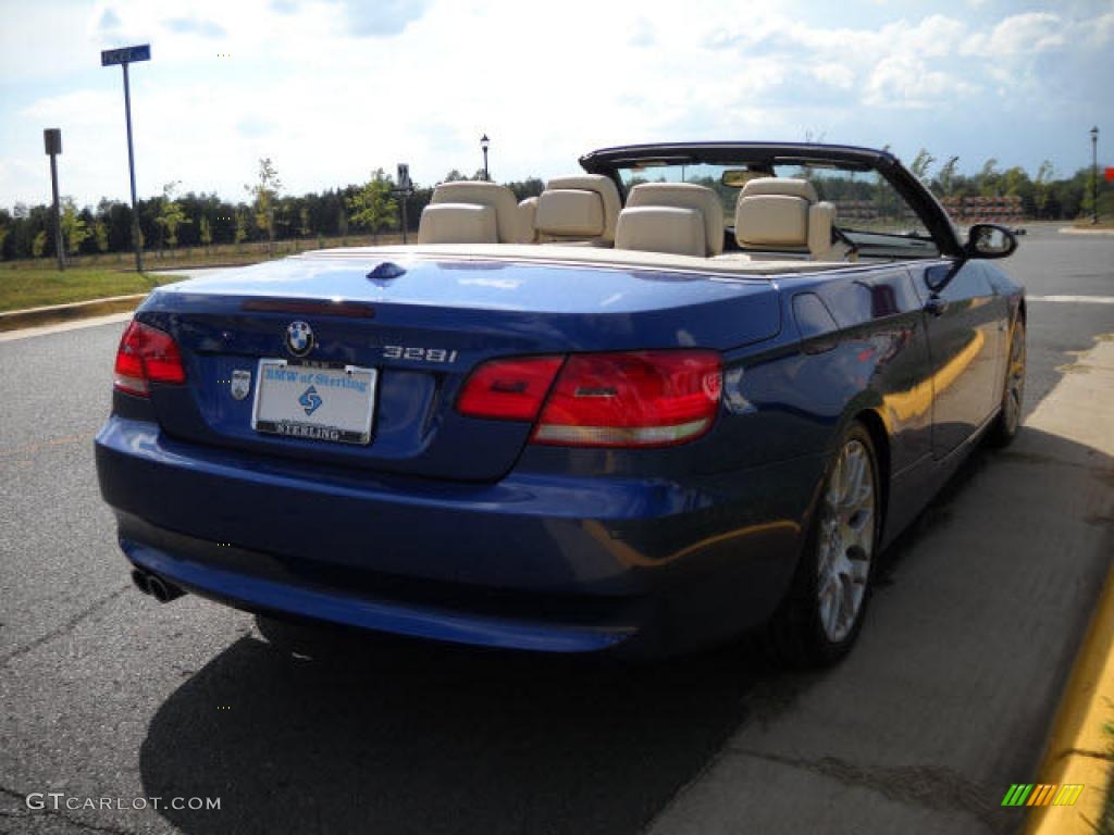 2009 3 Series 328i Convertible - Montego Blue Metallic / Cream Beige Dakota Leather photo #5