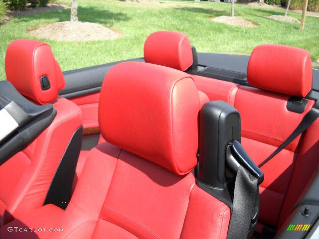 2009 3 Series 328i Convertible - Black Sapphire Metallic / Coral Red/Black Dakota Leather photo #12