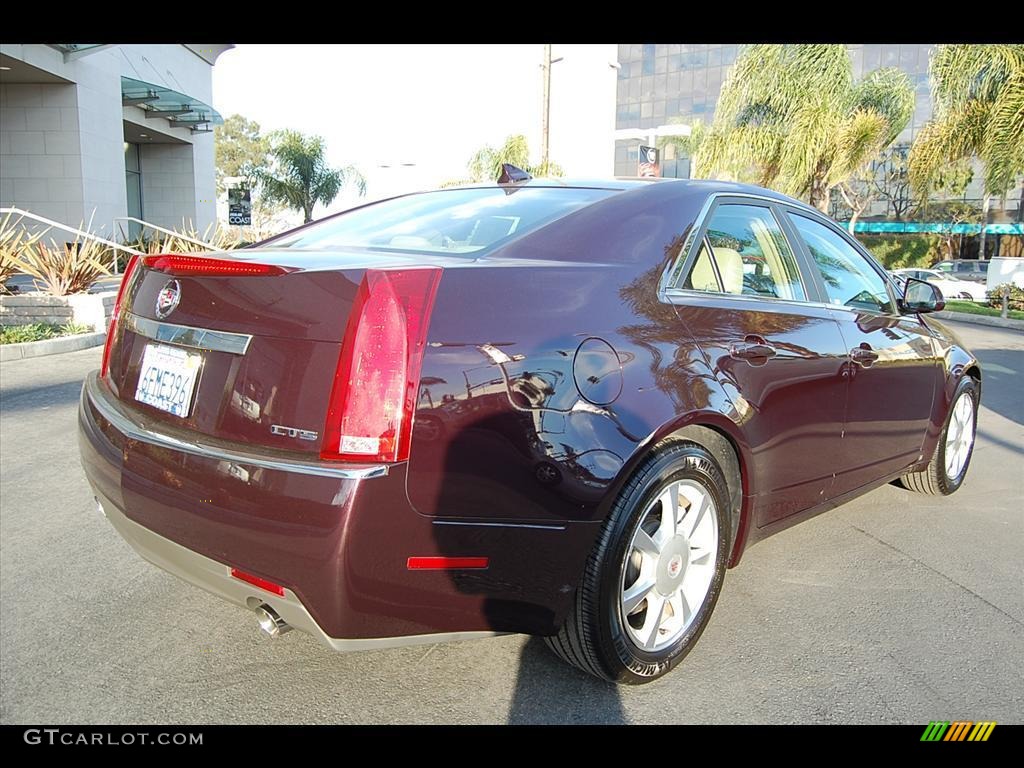 2009 CTS Sedan - Black Cherry / Cashmere/Cocoa photo #9