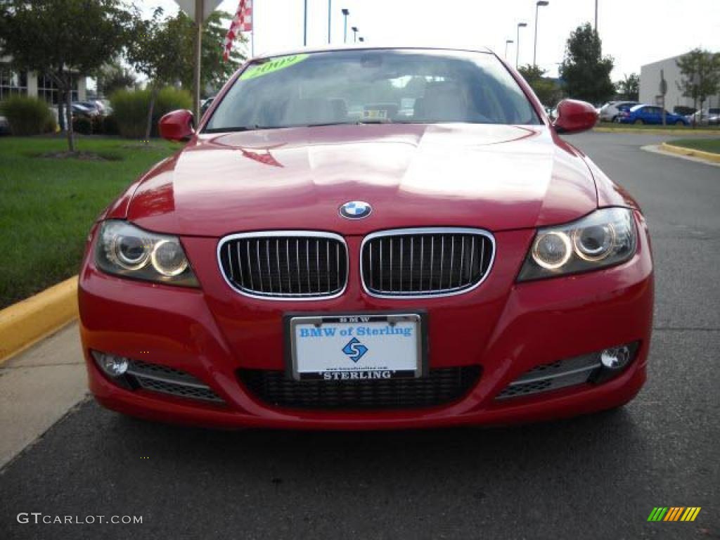 2009 3 Series 335d Sedan - Crimson Red / Beige photo #8