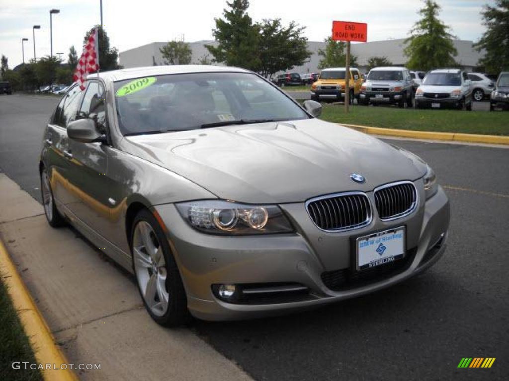 2009 3 Series 335i Sedan - Platinum Bronze Metallic / Chestnut Brown Dakota Leather photo #7