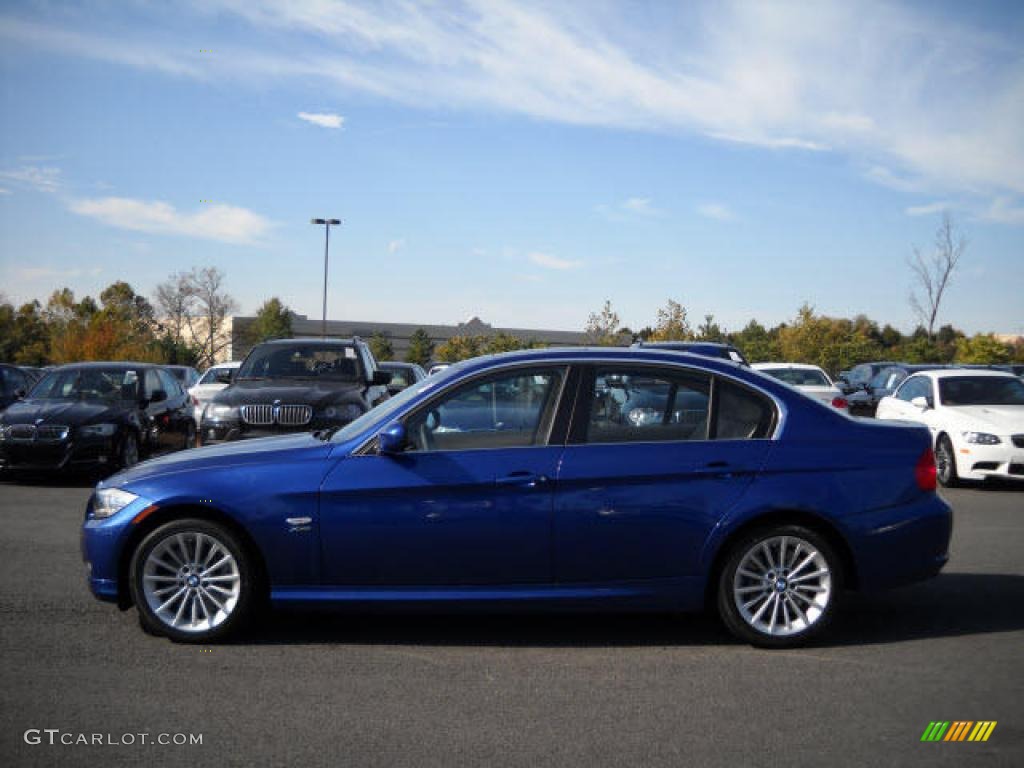 2009 3 Series 335xi Sedan - Montego Blue Metallic / Beige photo #2