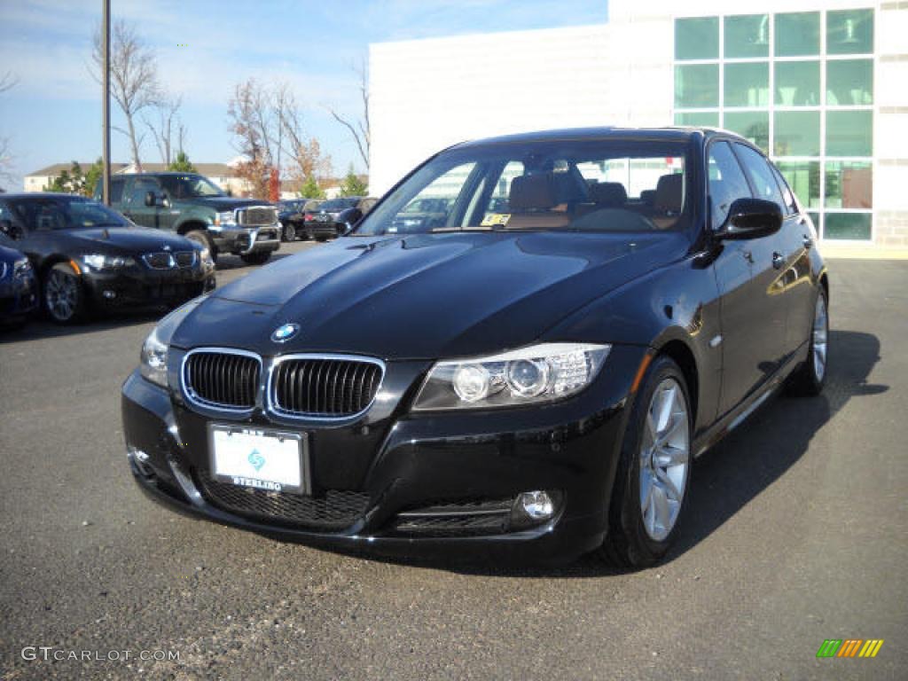 2009 3 Series 328i Sedan - Jet Black / Saddle Brown Dakota Leather photo #1