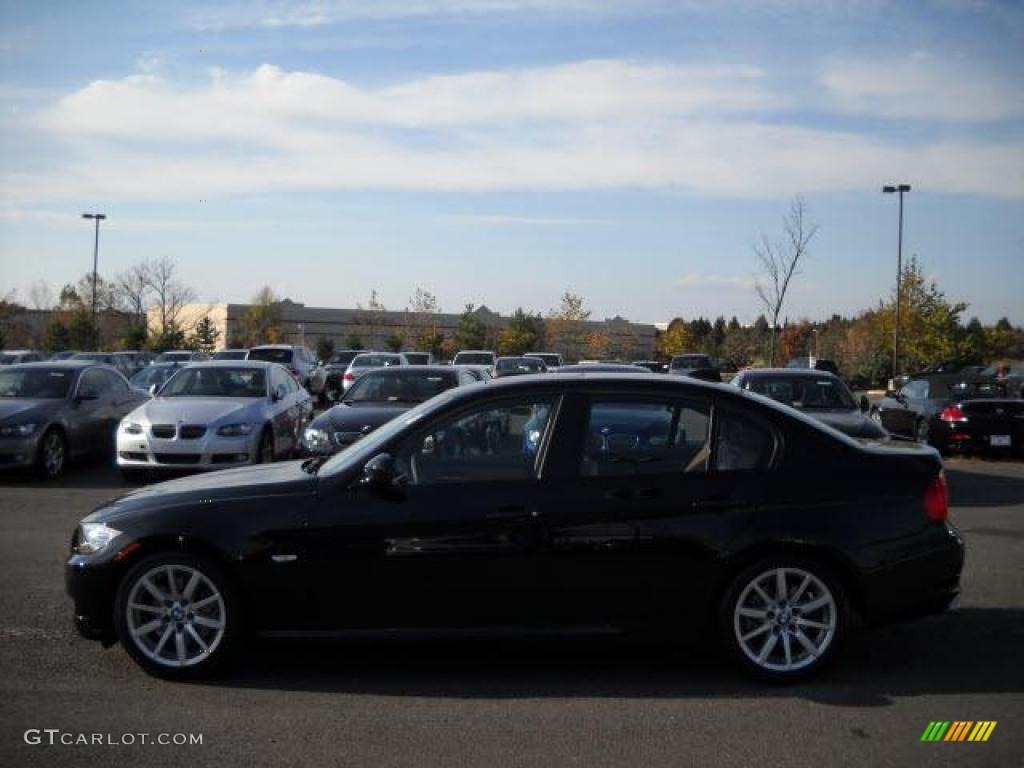 2009 3 Series 328i Sedan - Jet Black / Saddle Brown Dakota Leather photo #2