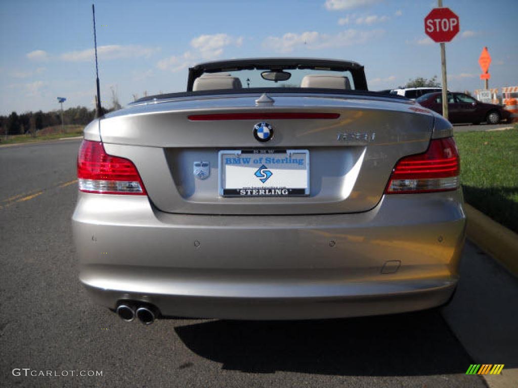 2009 1 Series 128i Convertible - Titanium Silver Metallic / Grey Boston Leather photo #4