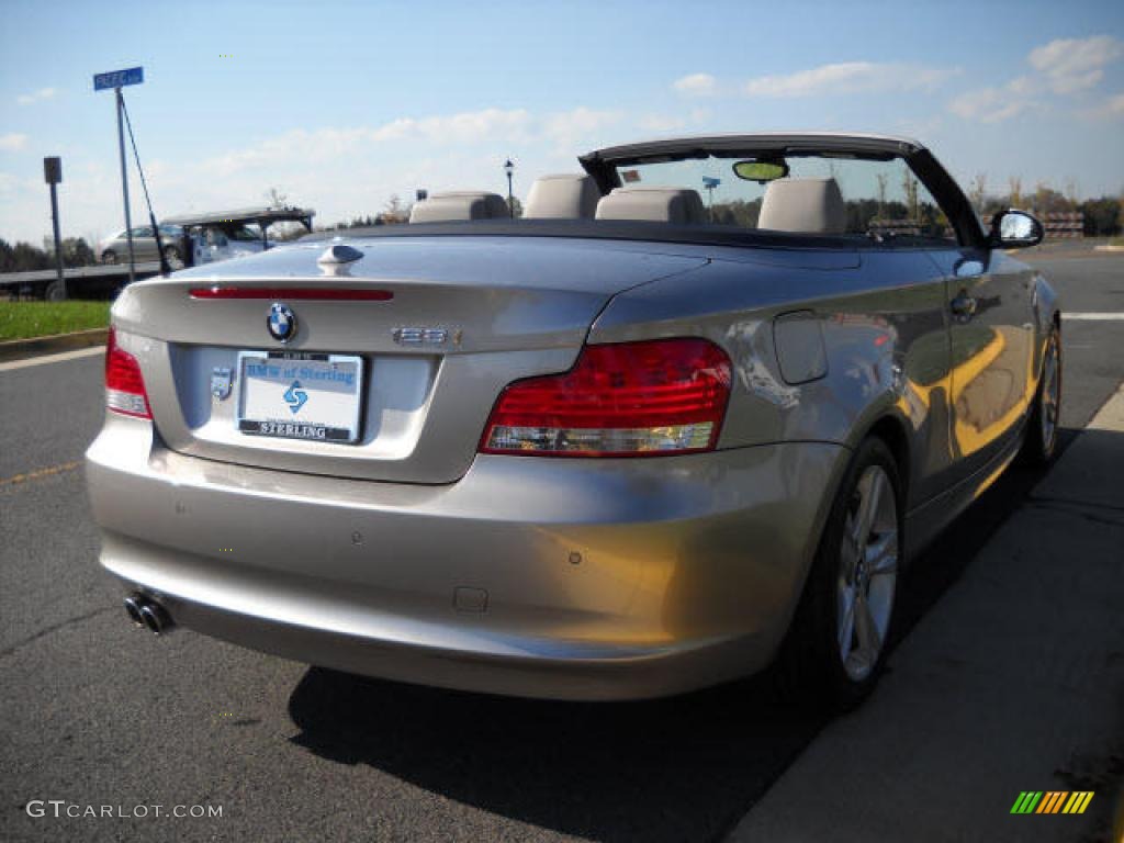 2009 1 Series 128i Convertible - Titanium Silver Metallic / Grey Boston Leather photo #5