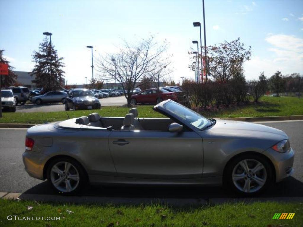 2009 1 Series 128i Convertible - Titanium Silver Metallic / Grey Boston Leather photo #6