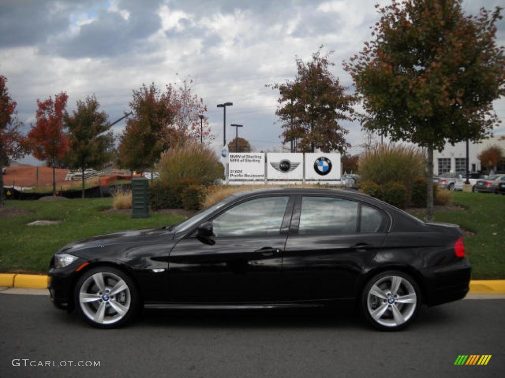 2009 3 Series 335i Sedan - Jet Black / Grey Dakota Leather photo #2