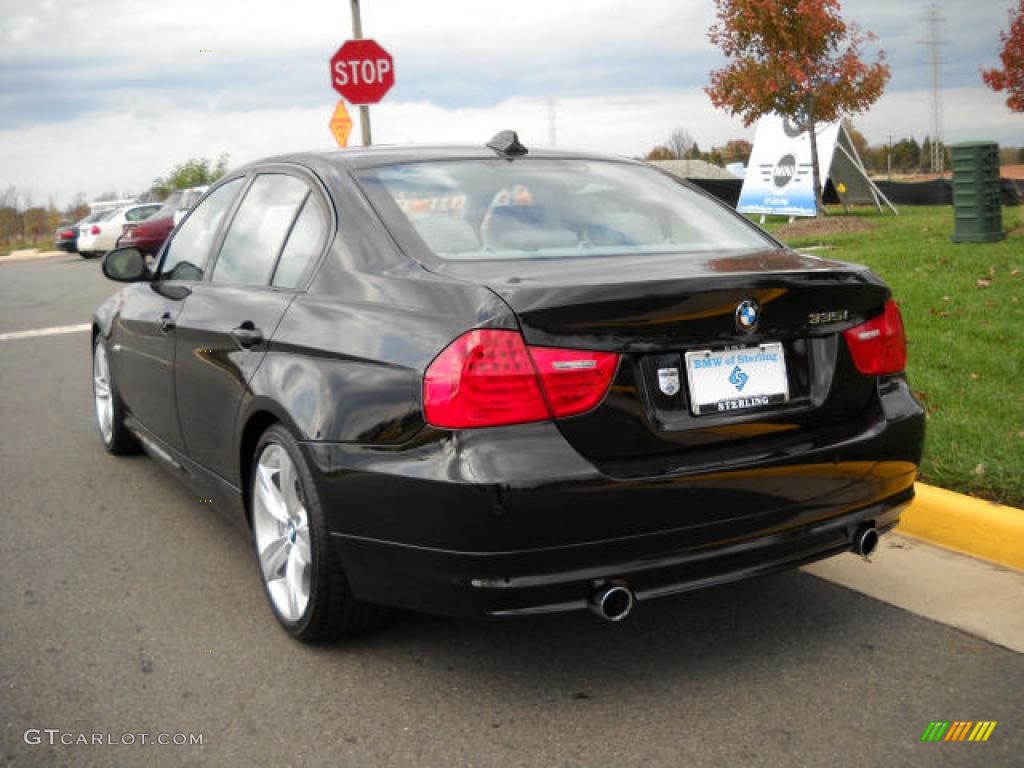 2009 3 Series 335i Sedan - Jet Black / Grey Dakota Leather photo #3