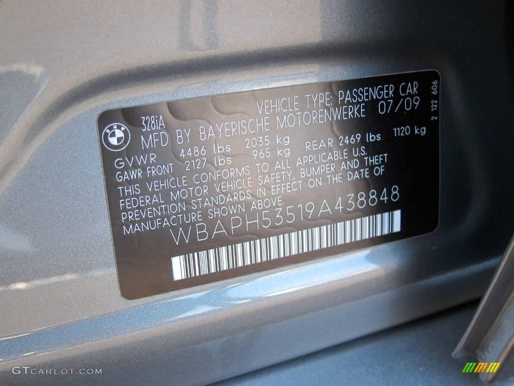 2009 3 Series 328i Sedan - Space Grey Metallic / Black photo #35