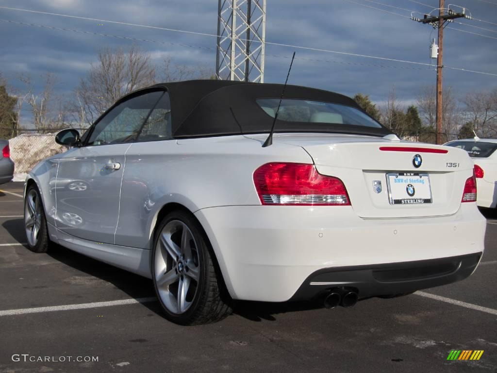 2009 1 Series 135i Convertible - Alpine White / Taupe Boston Leather photo #3