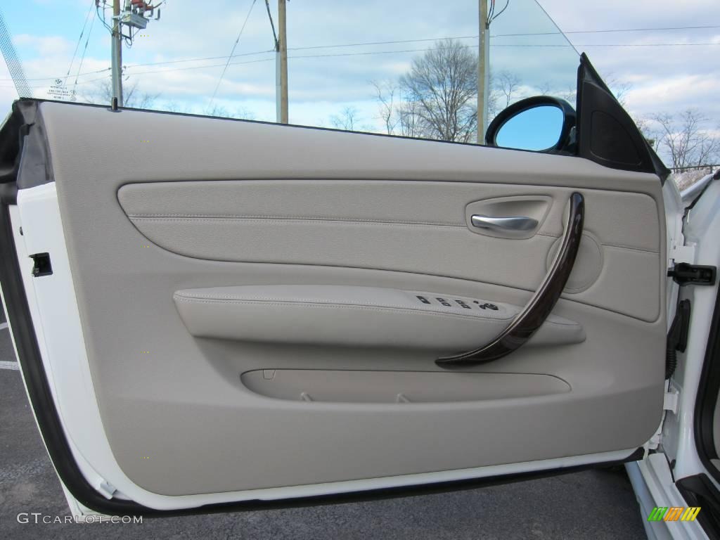 2009 1 Series 135i Convertible - Alpine White / Taupe Boston Leather photo #15