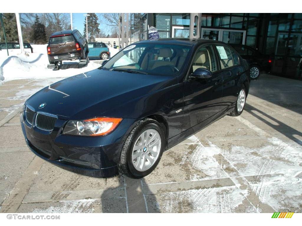 2007 3 Series 328i Sedan - Monaco Blue Metallic / Beige photo #4