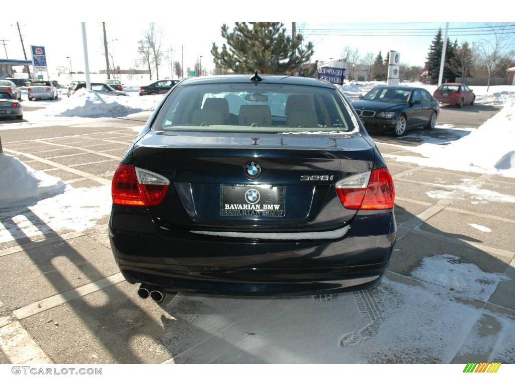 2007 3 Series 328i Sedan - Monaco Blue Metallic / Beige photo #7