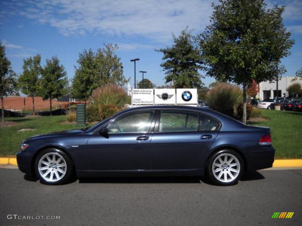 2006 7 Series 750Li Sedan - Monaco Blue Metallic / Dark Beige/Beige III photo #2