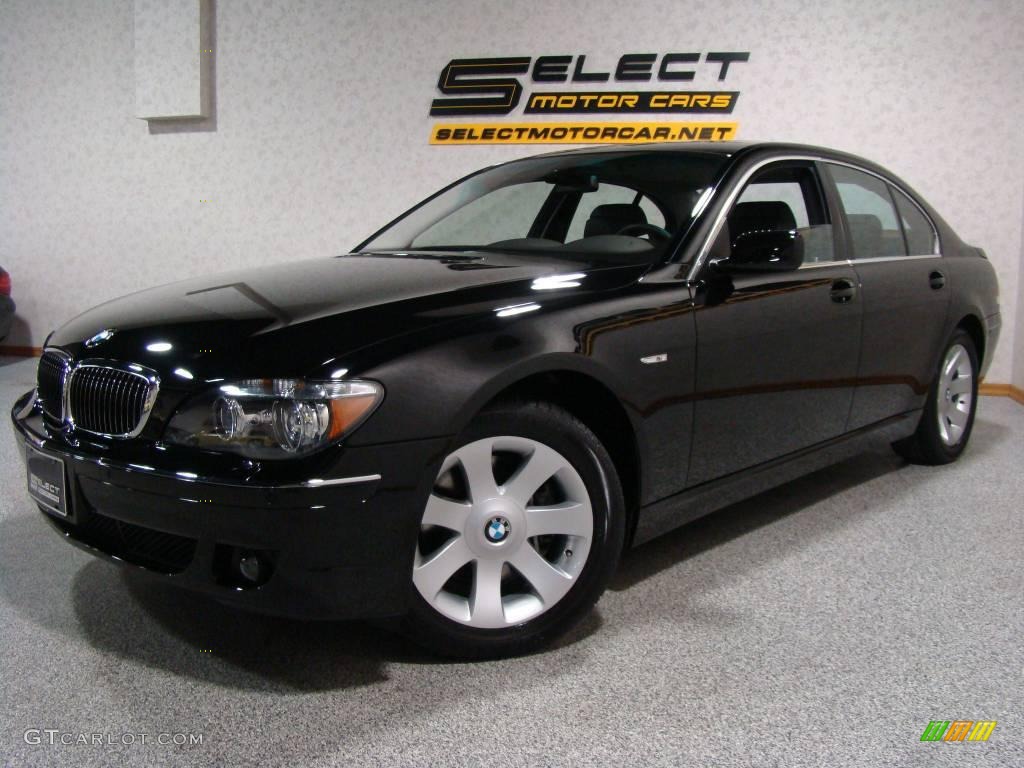 2006 7 Series 750i Sedan - Black Sapphire Metallic / Black/Black photo #1