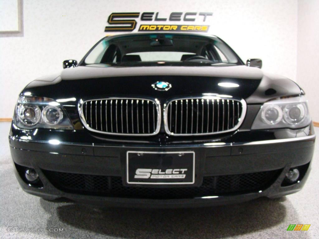 2006 7 Series 750i Sedan - Black Sapphire Metallic / Black/Black photo #2