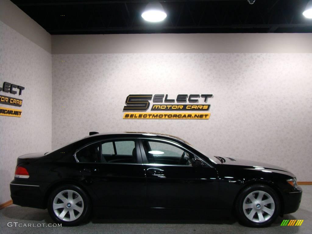 2006 7 Series 750i Sedan - Black Sapphire Metallic / Black/Black photo #4
