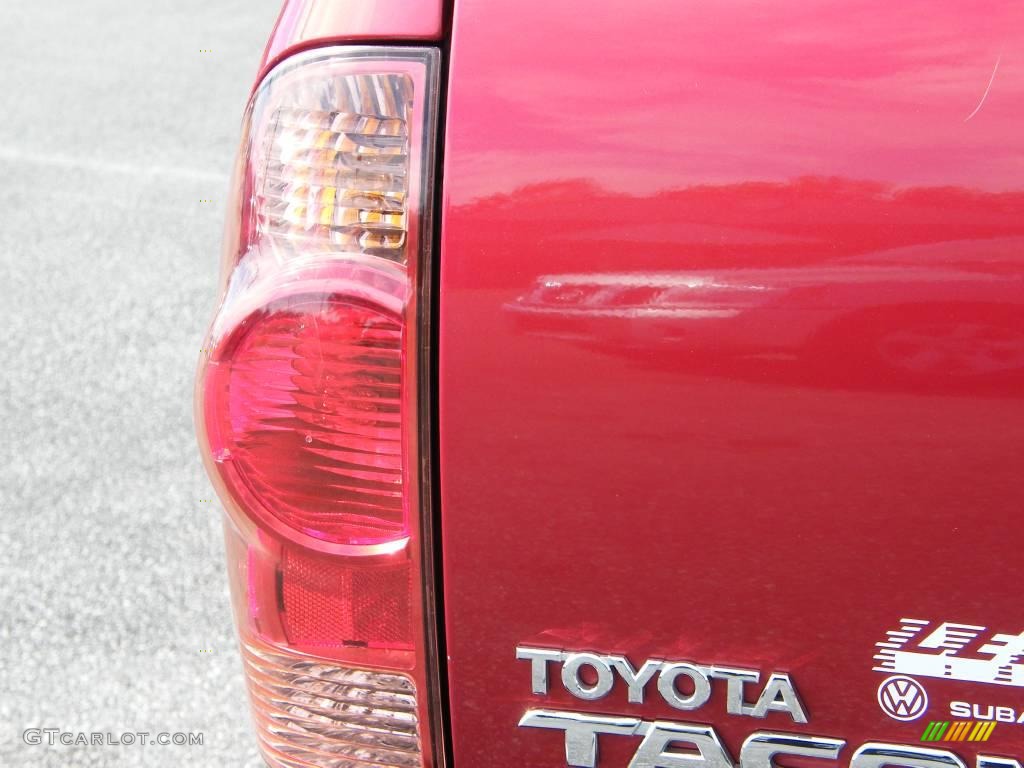 2008 Tacoma V6 SR5 PreRunner Double Cab - Impulse Red Pearl / Graphite Gray photo #10