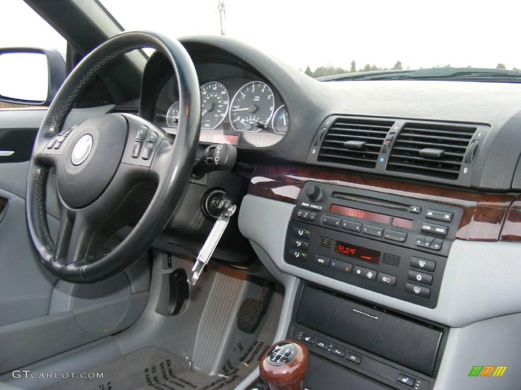 2002 3 Series 330i Convertible - Steel Blue Metallic / Grey photo #19