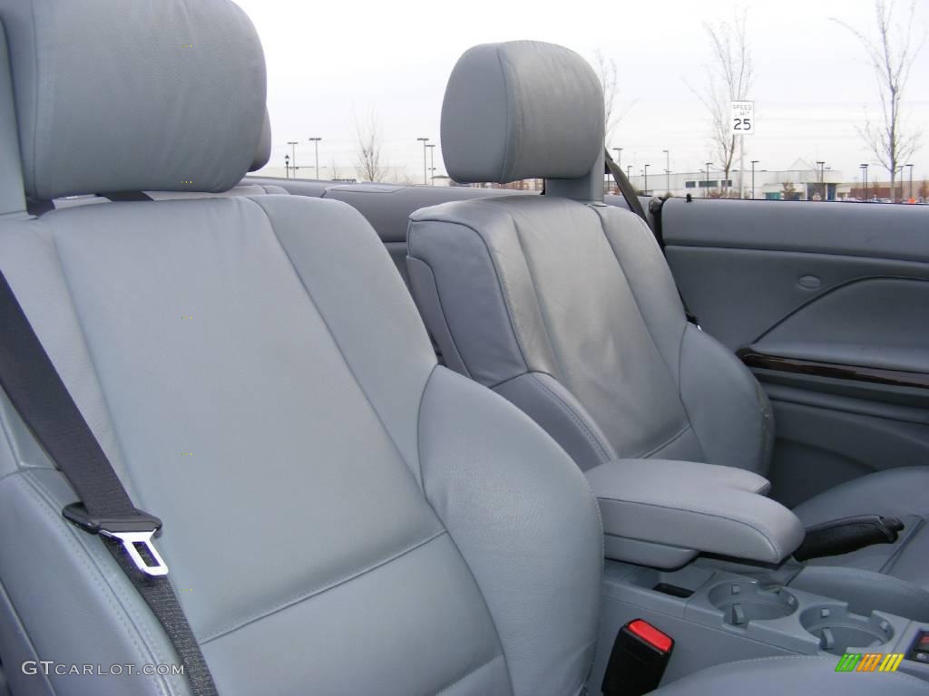 2002 3 Series 330i Convertible - Steel Blue Metallic / Grey photo #21