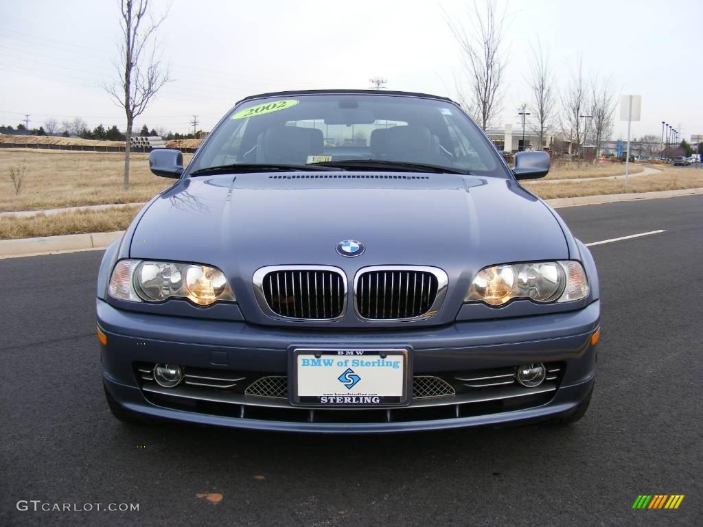 2002 3 Series 330i Convertible - Steel Blue Metallic / Grey photo #36