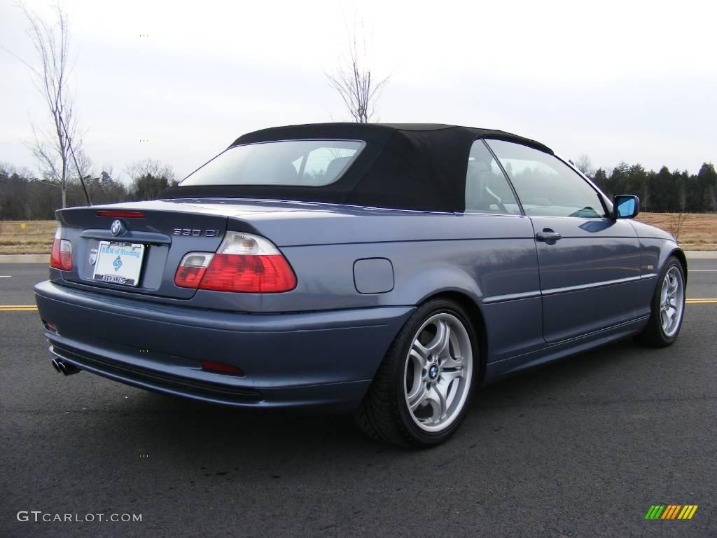 2002 3 Series 330i Convertible - Steel Blue Metallic / Grey photo #39