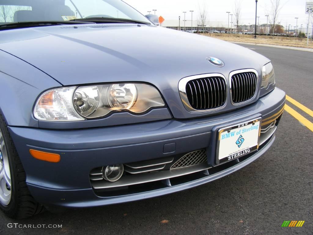 2002 3 Series 330i Convertible - Steel Blue Metallic / Grey photo #40