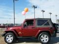 2007 Red Rock Crystal Pearl Jeep Wrangler Sahara 4x4  photo #2