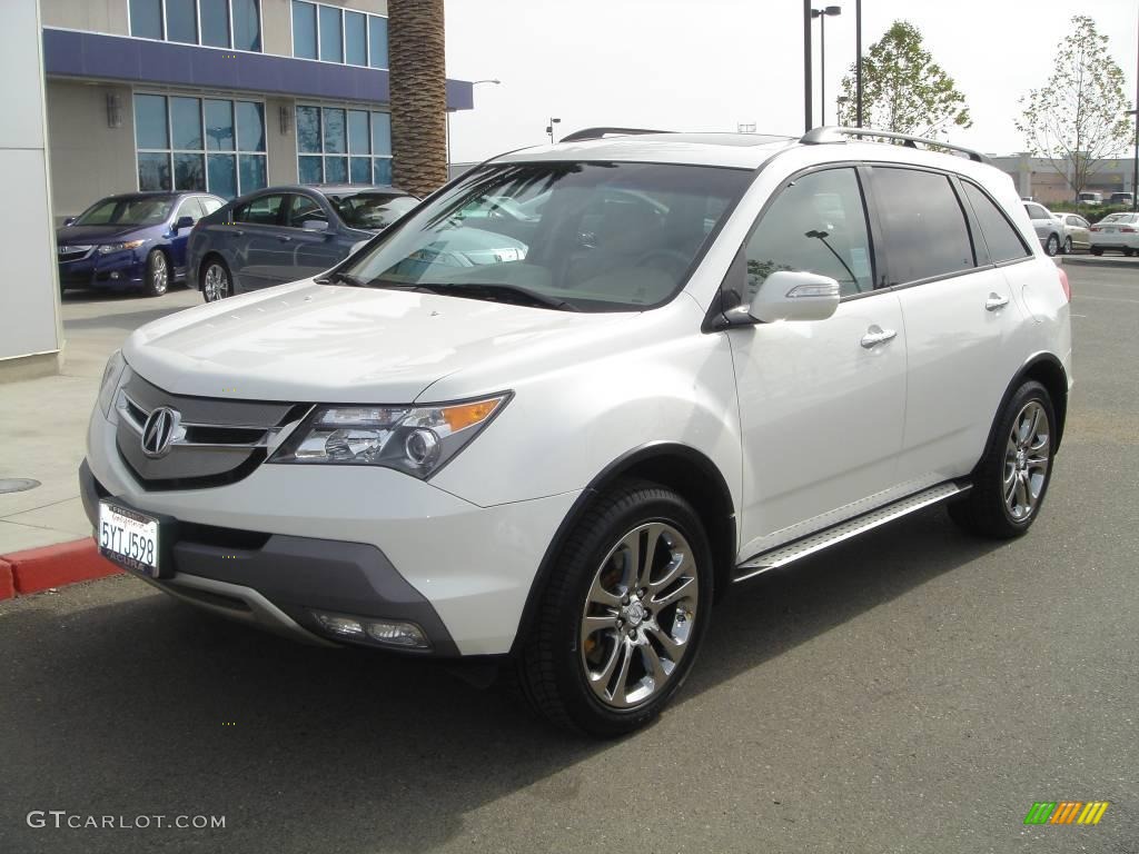 2007 MDX Technology - Aspen White Pearl / Parchment photo #1