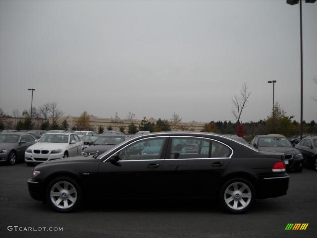 2006 7 Series 750Li Sedan - Jet Black / Dark Beige/Beige III photo #2