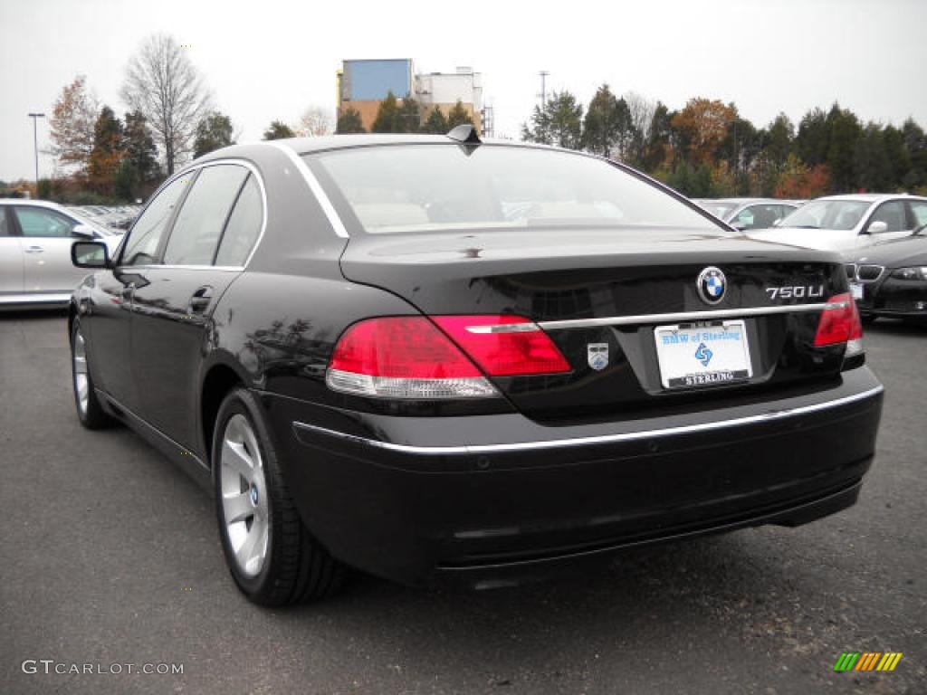 2006 7 Series 750Li Sedan - Jet Black / Dark Beige/Beige III photo #3
