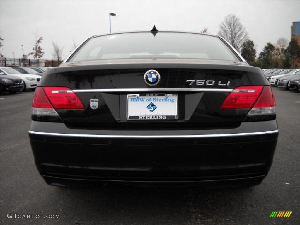 2006 7 Series 750Li Sedan - Jet Black / Dark Beige/Beige III photo #4